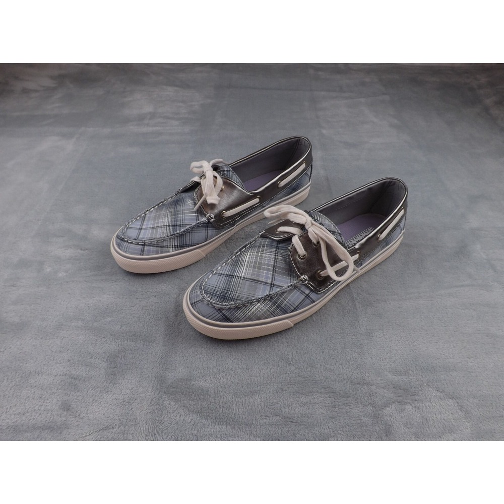 Sperry's‎ Top Siders New Women's Size 9M Loafers Lace Up Slip On Blue Silver